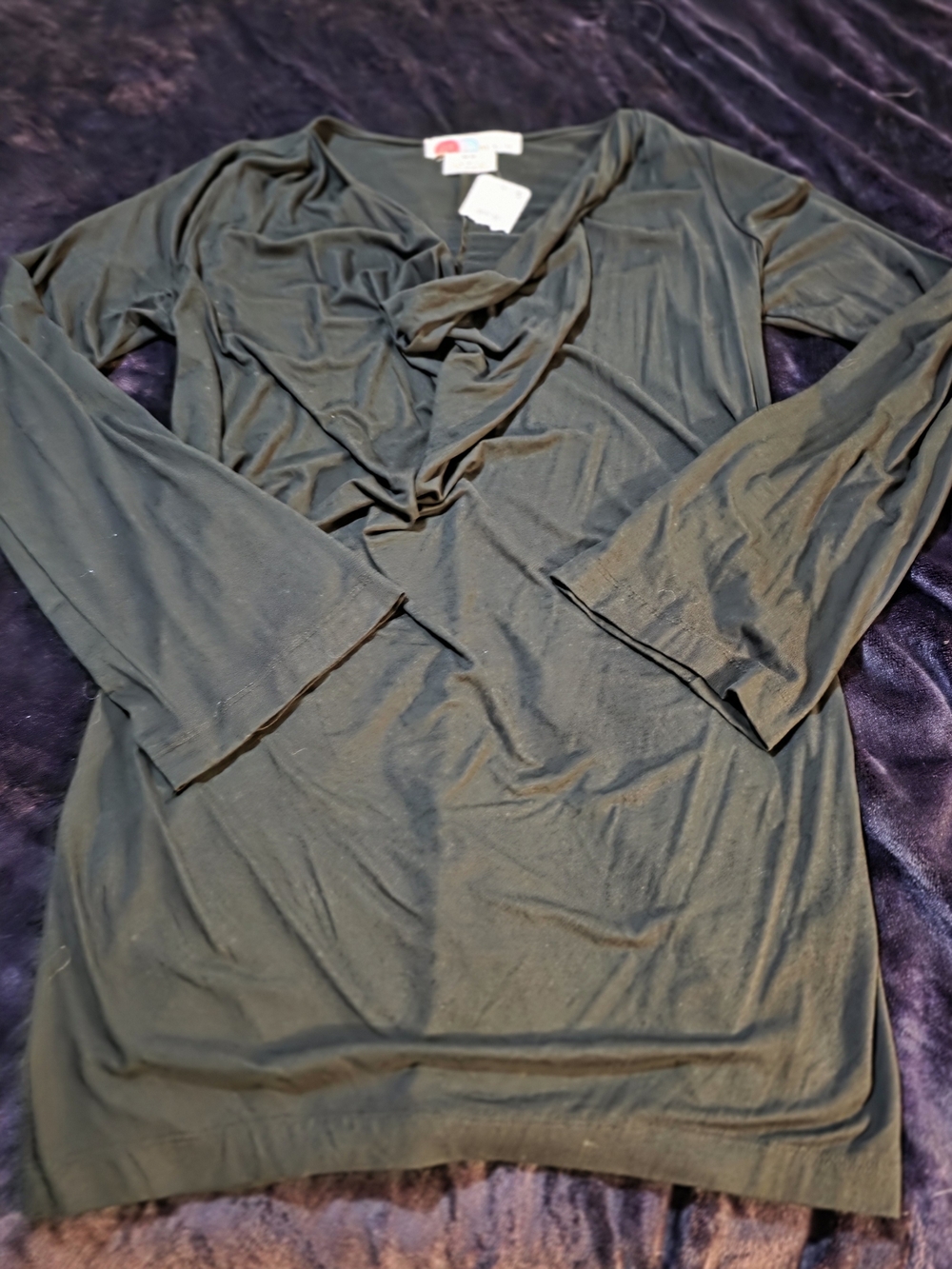 NWT Free People FP Beach Black Cowl Neck Tunic Top M Made USA